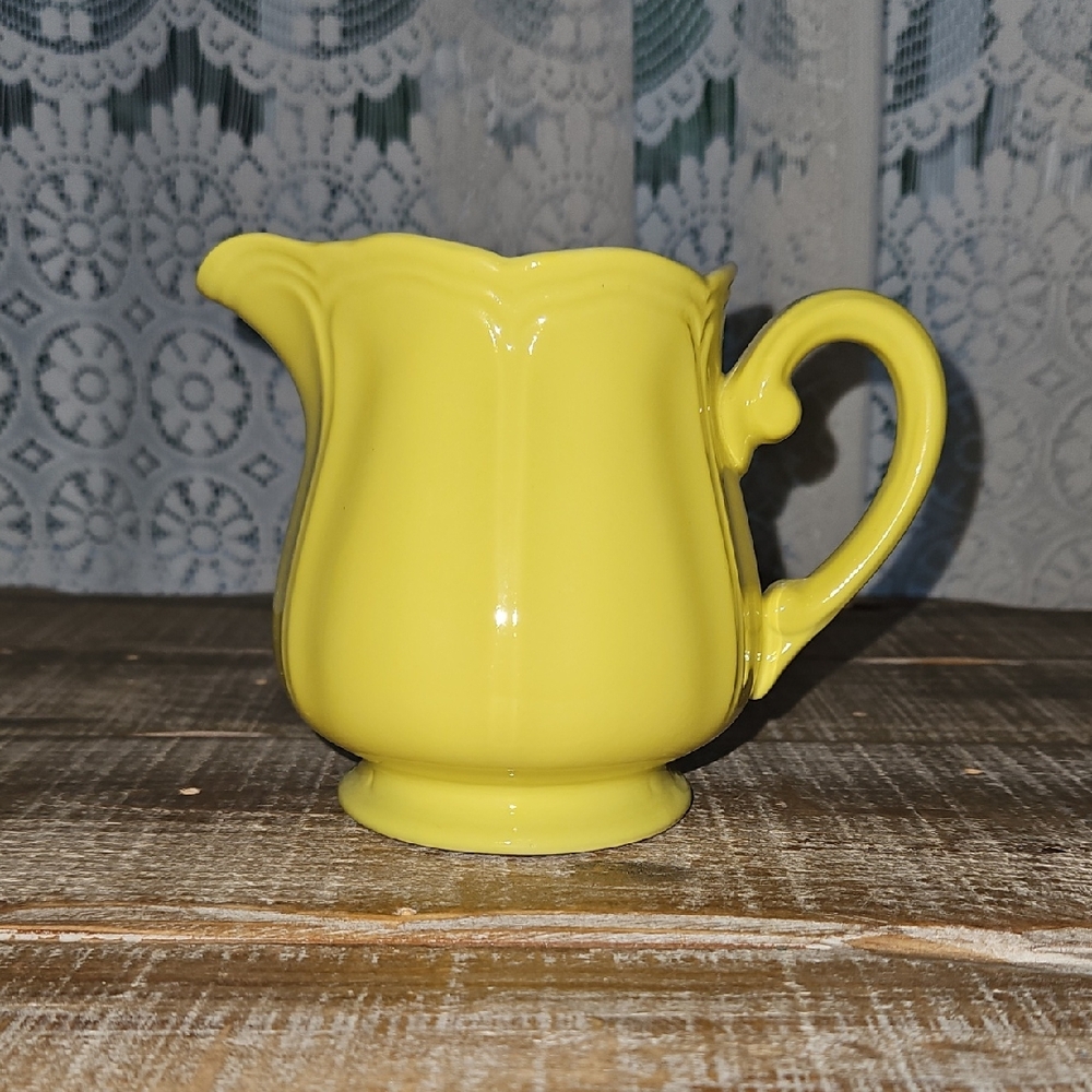 Vintage | Lemon Federalist Ironstone Creamer / Mini Pitcher